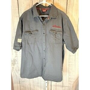 Indian Motorcycle Men’s 2XL Short Sleeve Grey Embroidered Garage Biker